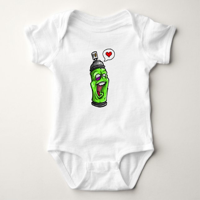 Body Para Bebê Baby Bodysuit Grafite Love Spray Paint Can (Frente)
