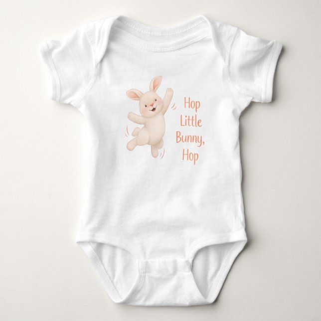 Body Para Bebê Baby Bodysuit – Hop Little Bunny, Hop (Frente)