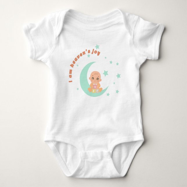Body Para Bebê Baby Bodysuit "I Am Heaven’s Joy" (Frente)