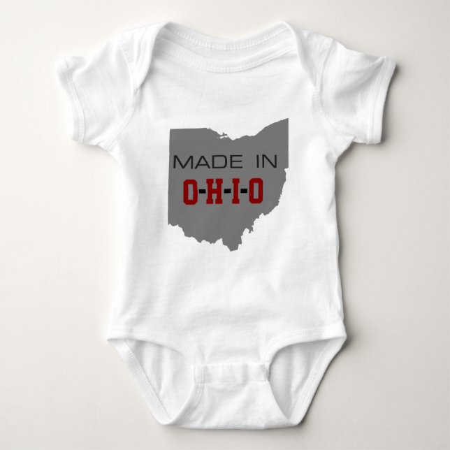 Body Para Bebê BABY BODYSUIT "Made In Ohio" (Frente)