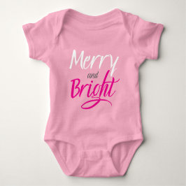 Body Para Bebê Baby Bodysuit : Merry and Bright (pink)