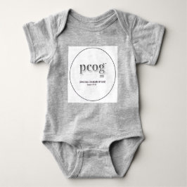 Body Para Bebê Baby bodysuit "PCOG" with scripture & heart