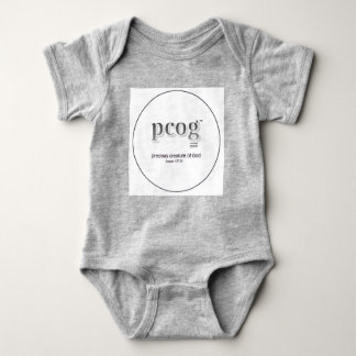 Body Para Bebê Baby bodysuit "PCOG" with scripture & heart