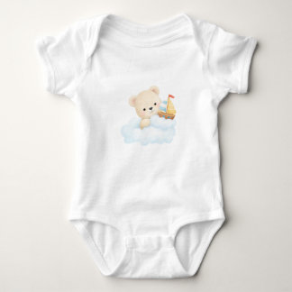 Body Para Bebê Baby Bodysuit – Sweet Teddy on a Cloud | Soft Wate