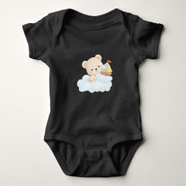 Body Para Bebê Baby Bodysuit – Sweet Teddy on a Cloud | Soft Wate