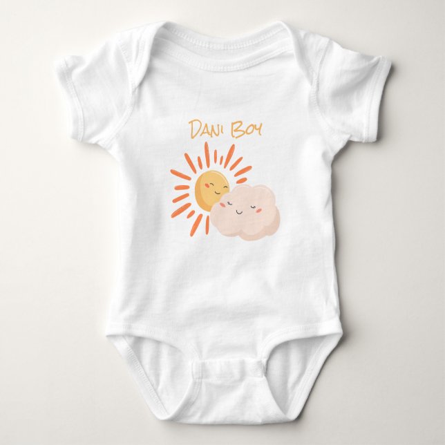 Body Para Bebê Baby Boho Cute Cloudy Sunshiney (Frente)
