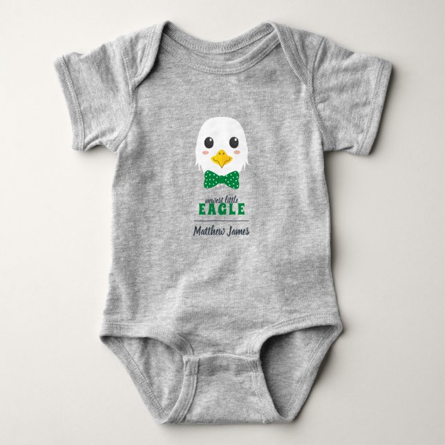 Body Para Bebê Baby Boy Eagle Green Bodyfato (Frente)