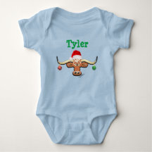 Baby Boy Longhorn Steer Bebê Roupa