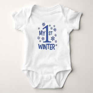 Body Para Bebê Baby Boy Meu Primeiro Flocos De Neve De Inverno É