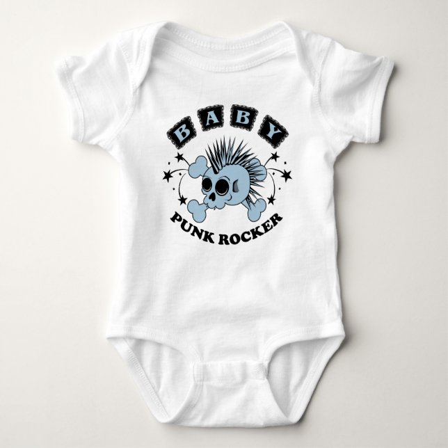 Body Para Bebê Baby Boy Punk Skull (Frente)