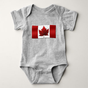Body Para Bebê Baby Canada Flag Souvenir Organic One-Piece