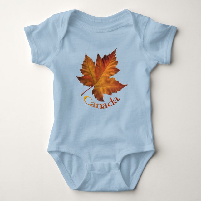 Body Para Bebê Baby Canada Souvenir Creeper Organic Canada Shirt (Frente)