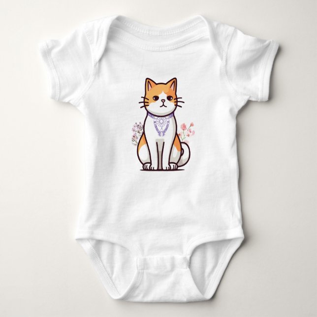 Body Para Bebê Baby  Cat Lover T-shirt (Frente)