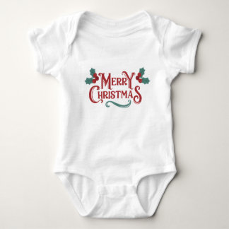 Body Para Bebê Baby Christmas One-Piece | Merry Christmas Outfit