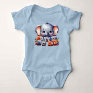 Body Para Bebê Baby Elephant Speller