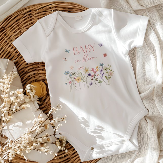 Body Para Bebê Baby em Flor Wildflower Baby Shower  (Criador carregado)