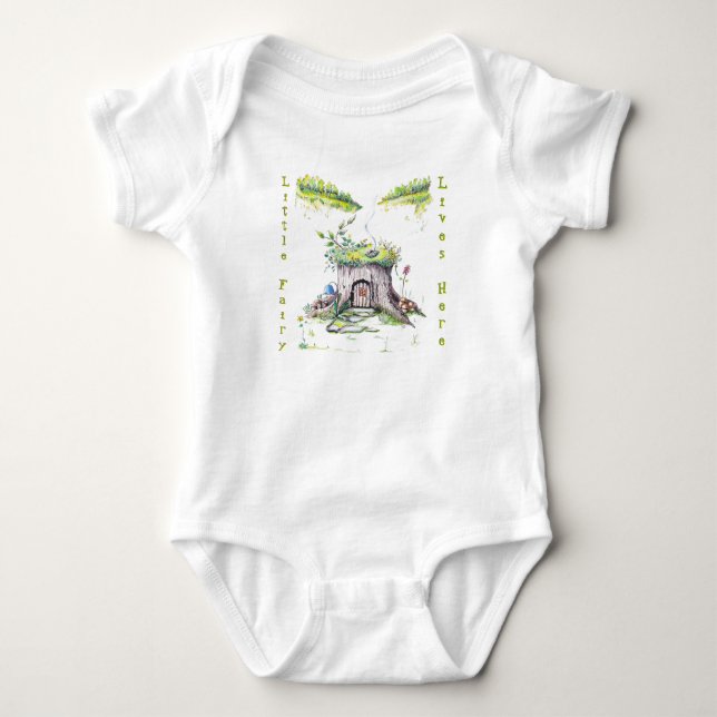 Body Para Bebê Baby Fairy House Bodysuit (Frente)