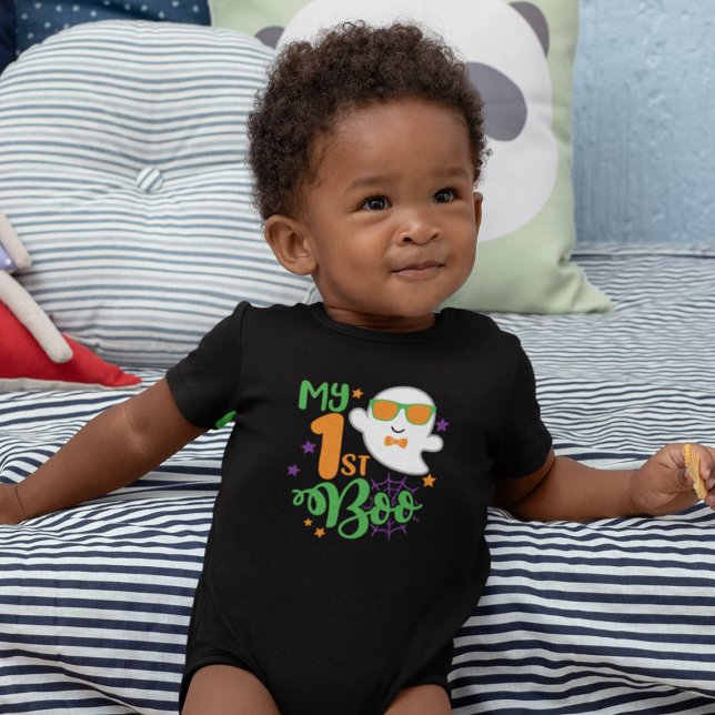 Body Para Bebê Baby First Halloween Ghost Boo (Criador carregado)