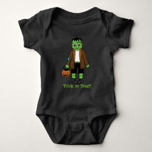 Body Para Bebê Baby Frankenstein - truque ou trato