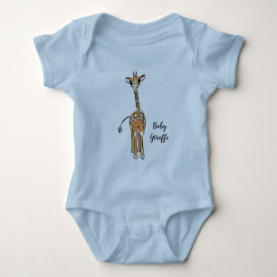 Body Para Bebê Baby Giraffe - azul