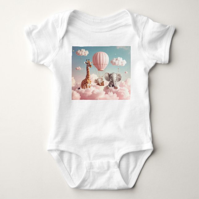 Body Para Bebê Baby Giraffe com todos os seus amigos (Frente)