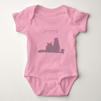 Body Para Bebê Baby Girl Bodysuit with Cat Design