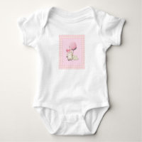 Baby Girl Bunny Nursera Impressão - Anima Gingham 