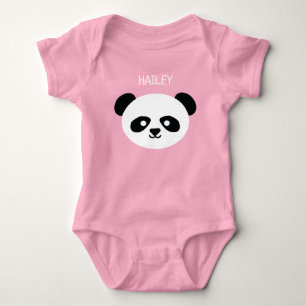 Body Para Bebê Baby Girl Cute Panda Personalizada Kawaii
