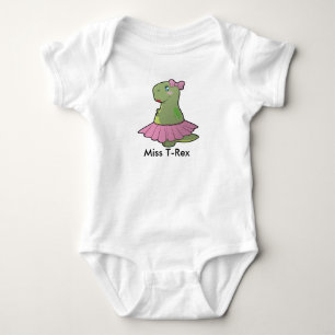 Body Para Bebê Baby Girl Dinosaur Miss T-Rex Bodycase