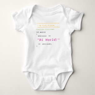 Body Para Bebê Baby Girl First C++ Program