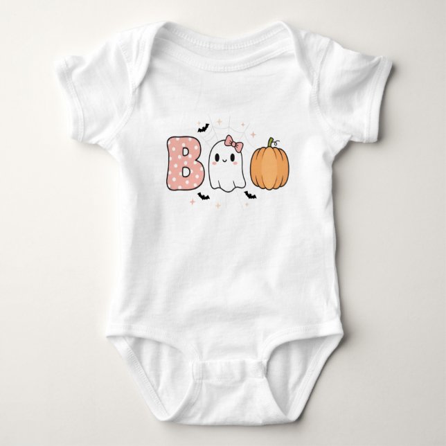 Body Para Bebê Baby Girl Halloween shirt (Frente)