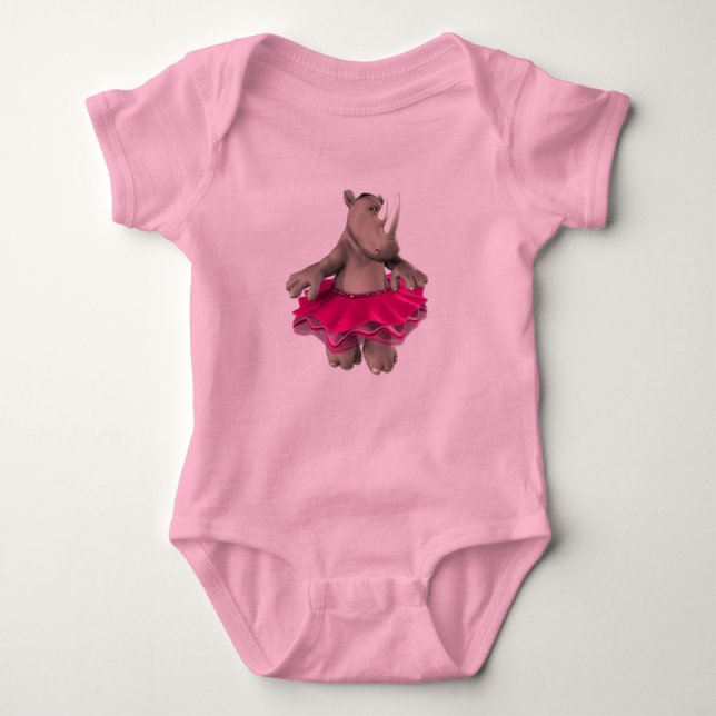Body Para Bebê Baby Girl Rhino (Frente)