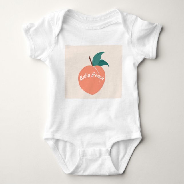Body Para Bebê Baby Girls Vest "Baby Peach" (Frente)