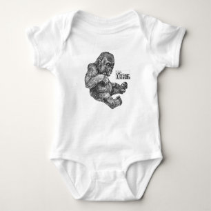 Body Para Bebê Baby Gorilla Romper, Ugly Vintage Etchings, Bonita