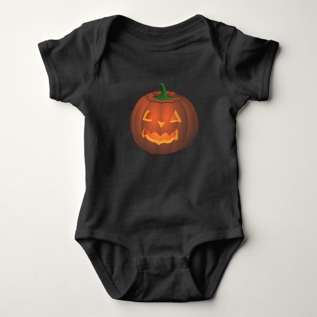 Body Para Bebê Baby Halloween Pumpkin Baby Tee Shirt (Frente)