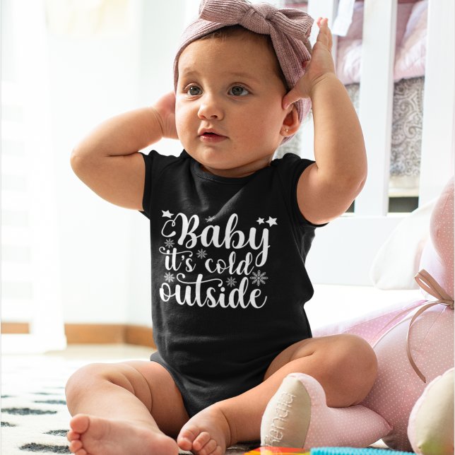 Body Para Bebê Baby its cold Outside Cute Christmas Baby's (Criador carregado)