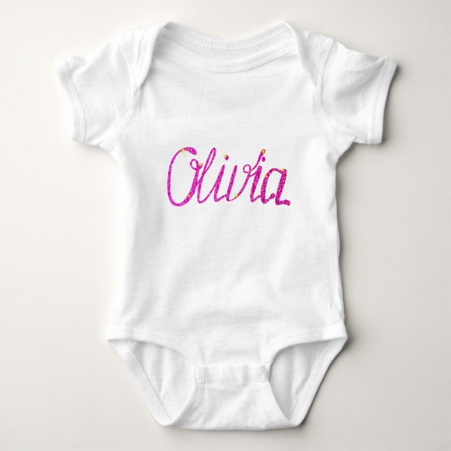 Body Para Bebê Baby Jersey Bodydress Olivia (Frente)