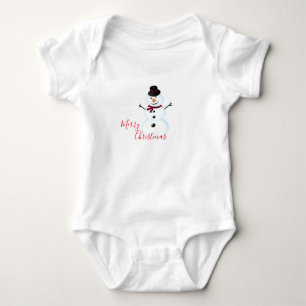Body Para Bebê Baby Jersey Bodysuit/Snowman