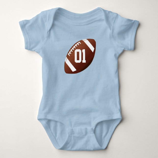 Body Para Bebê Baby Jersey Romper Personalizado de Futebol (Frente)