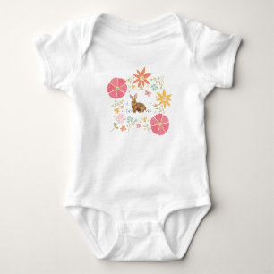 BODY PARA BEBÊ BABY JUMP SUIT 6 MESES BRANCO COM BUNNY