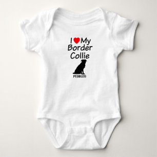 Body Para Bebê Baby Loves Border Collie Dog