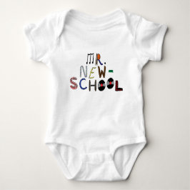 Body Para Bebê Baby Mr. New-School Font Jersey Bodysuit