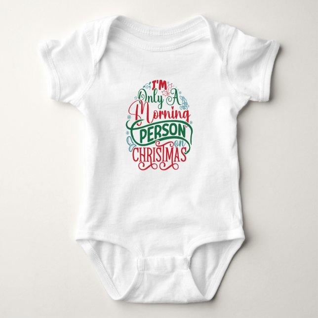 Body Para Bebê Baby One-Piece Baby Vest Christmas Vest (Frente)