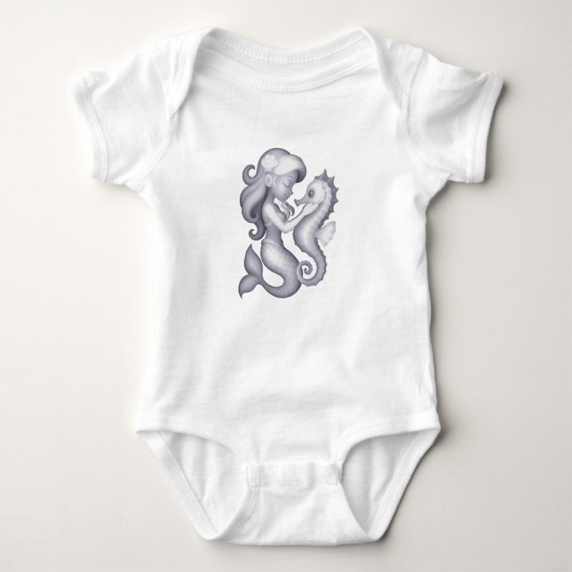 Body Para Bebê Baby outfit with seahorse (Frente)