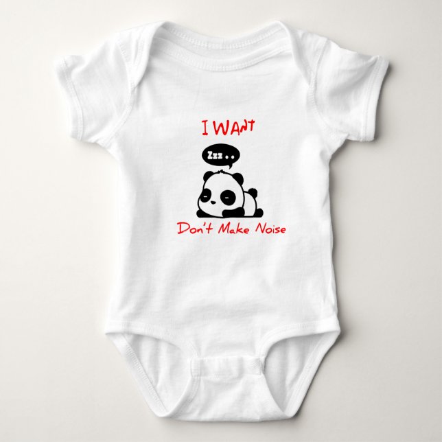 Body Para Bebê baby panda (Frente)
