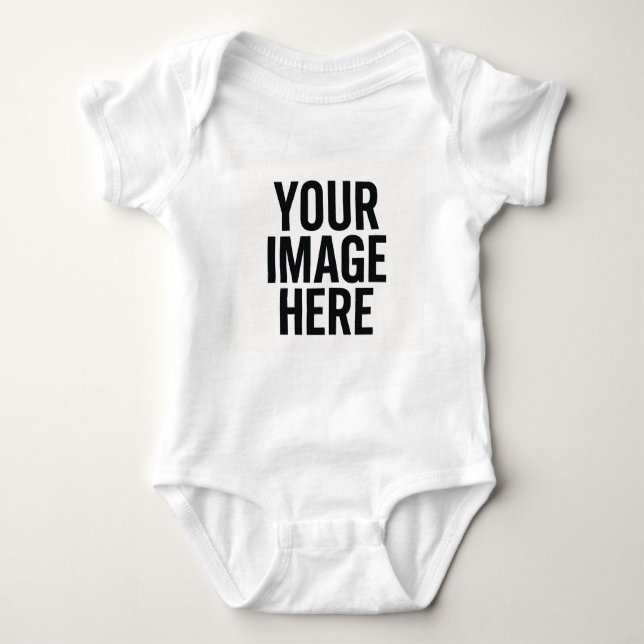 Body Para Bebê Baby Photo Upload Bodysuit Shirt (Frente)