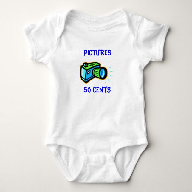 Body Para Bebê Baby Pictures T-Shirt (Frente)