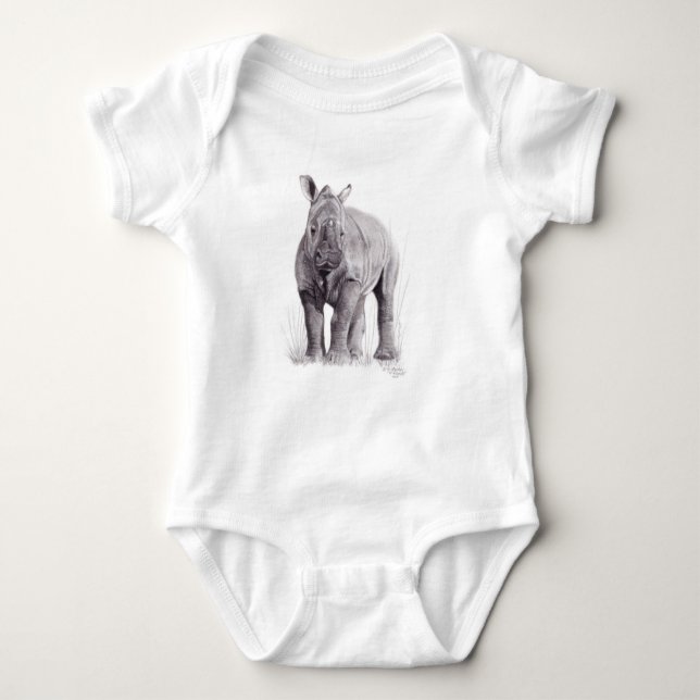 Body Para Bebê Baby Rhino Rumpoceros (Frente)