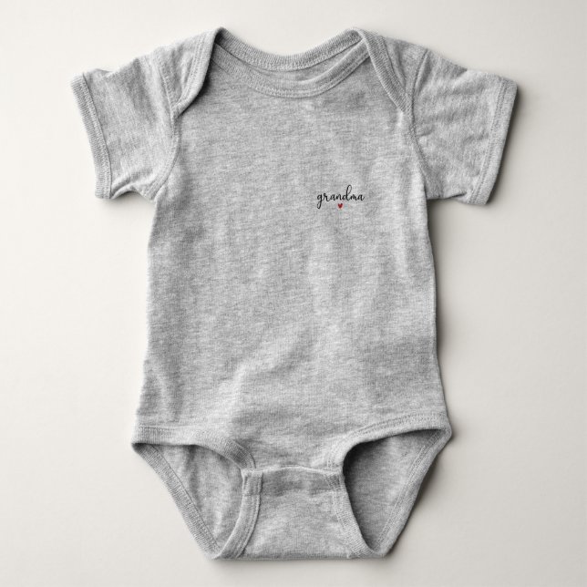 Body Para Bebê Baby Romper - Grandma (Frente)