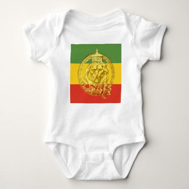 Body Para Bebê Baby Romper Lion of Judah Design (Frente)
